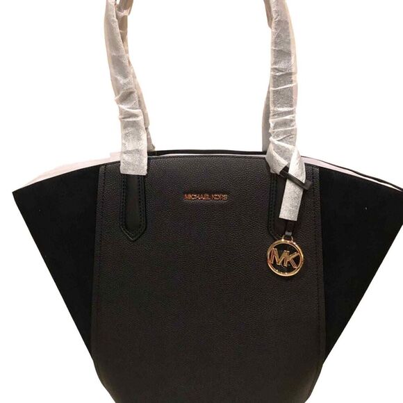 MICHAEL KORS Portia Black Large Stunning Leather & Suede Tote NWT - Picture 5 of 5